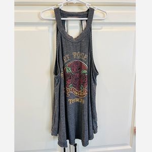 Altar’d State Desert Rose Tour grey tank, size small